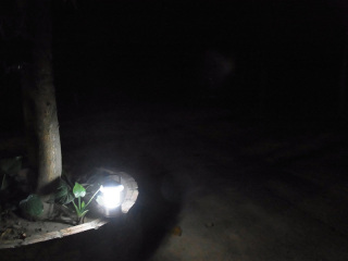 電気のない村の夜道