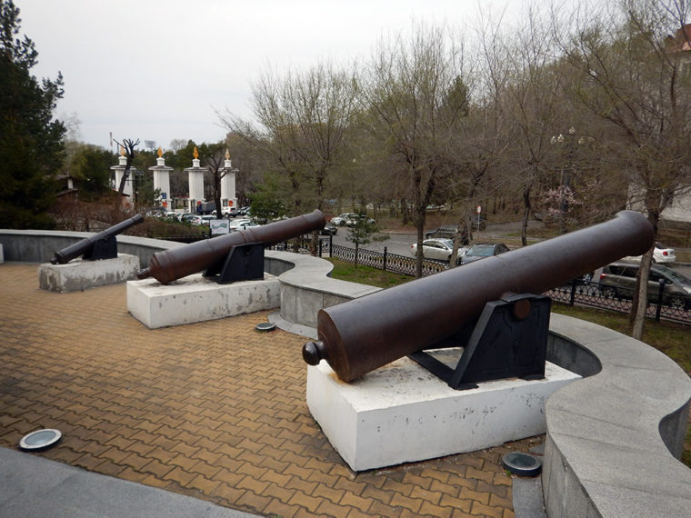 沿岸地区で保存されている1855年製の大砲
