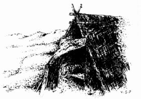 日本語版のための挿絵／凍土の上の一人用の掘っ立て小屋