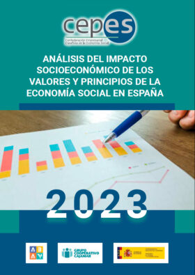 「スペインにおける社会的経済の価値観と原則の社会経済的インパクトの分析」の表紙